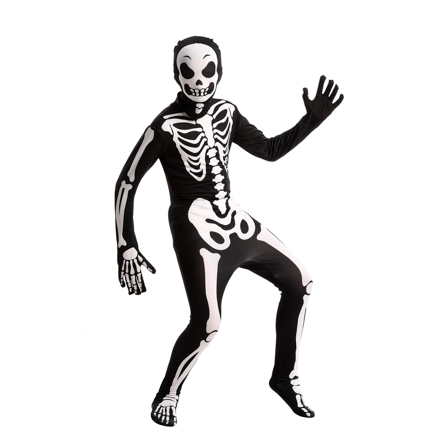 Spooktacular Creations Boy Halloween Skeleton Costume, Halloween Skeleton Costume for Kids, Bone Outfit, Bone Jumpsuit