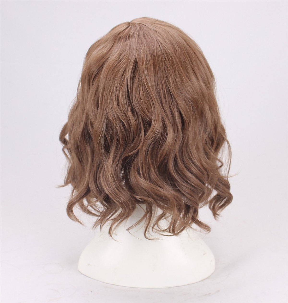 BoMing Man's Short Curly Brown Cosplay Wig Halloween Costume Wig