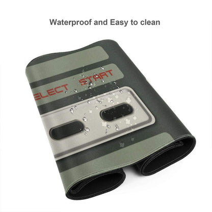 Game Console Buttons Extended Gaming Mouse Pad, Thick Large Computer Keyboard Mouse Mat, Non-Slip Rubber Base Stitched Edges