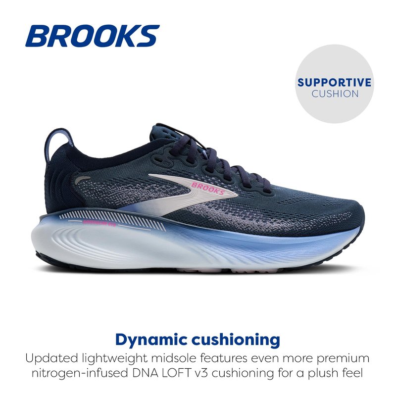 Brooks Women’s Adrenaline GTS 25 Supportive Running & Walking Shoe - Spellbound/Blazing Bell/Pink - 10.5 Medium