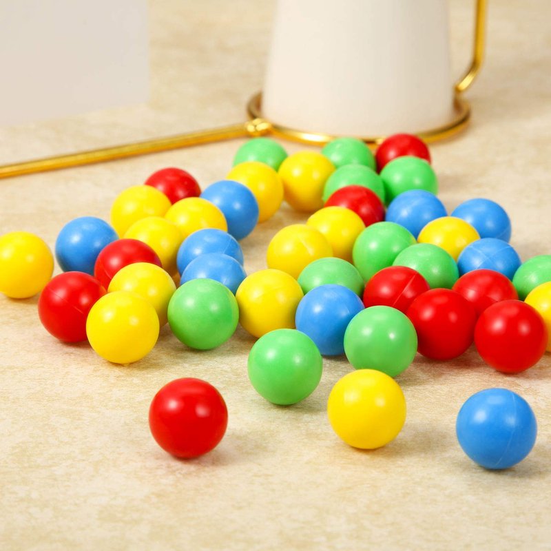 Gejoy 150 Pieces 14.4 mm Game Replacement Marbles Plastic Colored Game Balls Compatible with Hungry Hungry Hippos Greedy Frog