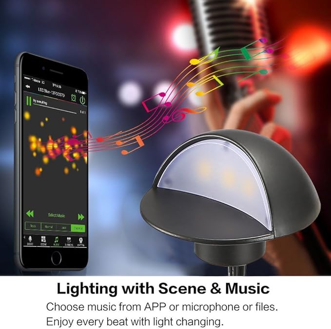 FVTLED LED Deck Lighting Kits, 10pcs WiFi Controller Φ1.97 Low Voltage LED Deck Lighting RGB Recessed Light Compatible with Alexa Google Home Wireless Smart Phone RGB Lamp