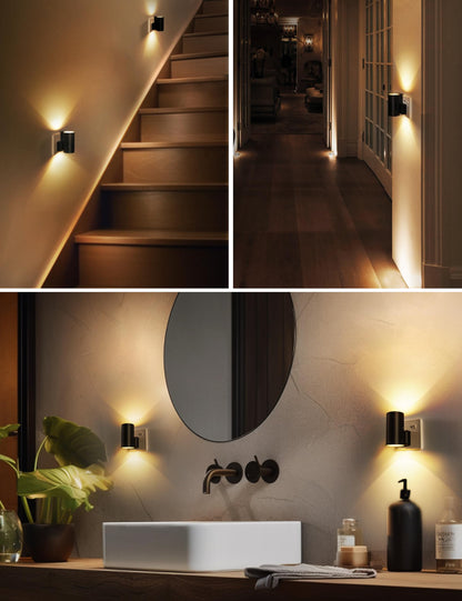 LOHAS-LED Night Light Plug in Wall, Dimmable Night Light with Dusk to Dawn Sensor, [1 Pack] Adjustable Brightness 100LM, Warm White 3000K, Plug in Nightlight for Hallway Bedroom Stair Bathroom Toddler