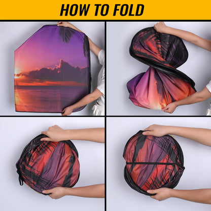 Car Windshield Sun Shade - Reflector Sunshade Offers Ultimate Protection for Car Interior, Cool Reflective Sun Blocker Fits Small Sedans, Mini SUVs