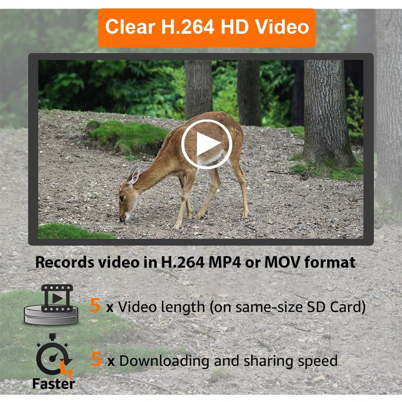 GardePro A3S Trail Camera (Non-Cellular, Non-WiFi), Enhanced Low-Light Performance, 64MP Photo & 1296P HD Video, 0.1s Trigger, 100ft No-Glow Night Vision, Motion Activated Wildlife Camera