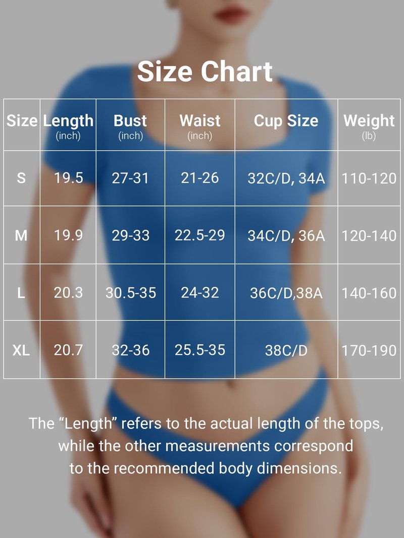 YEOREO Womens Tops Short Sleeve Going Out T Shirts Scoop Neck Slim Fit Double Lined Pattiy Crop Tops Sea Blue M