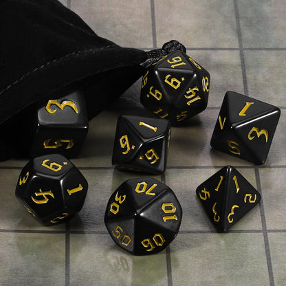 CiaraQ DND Polyhedral Dice Set with Dice Bag for Dungeons and Dragons RPG MTG Role Playing Table Games