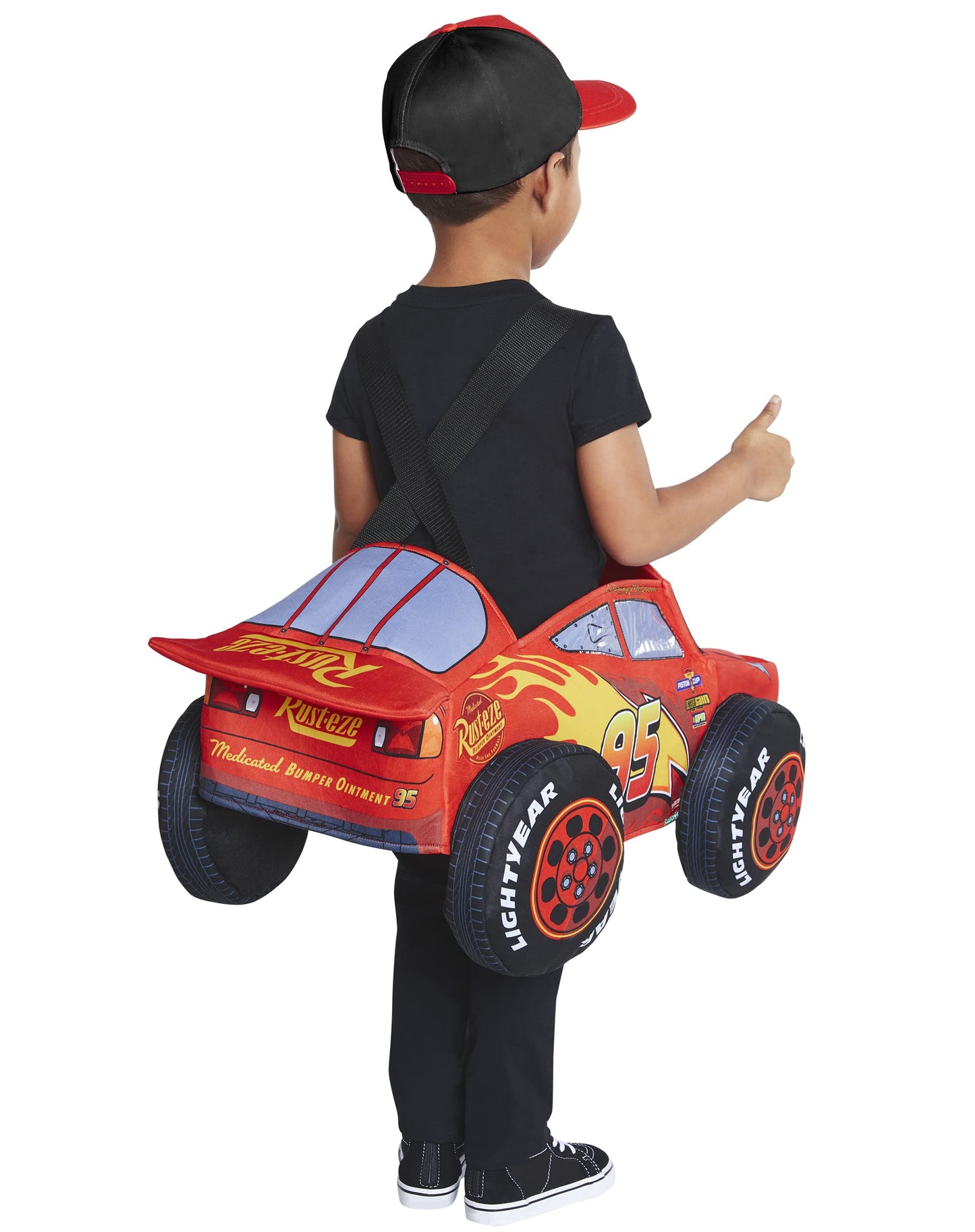 Spirit Halloween Cars Toddler Lightning McQueen Ride-Along Costume | Officially Licensed | Disney | Pixar | Cars Cosplay