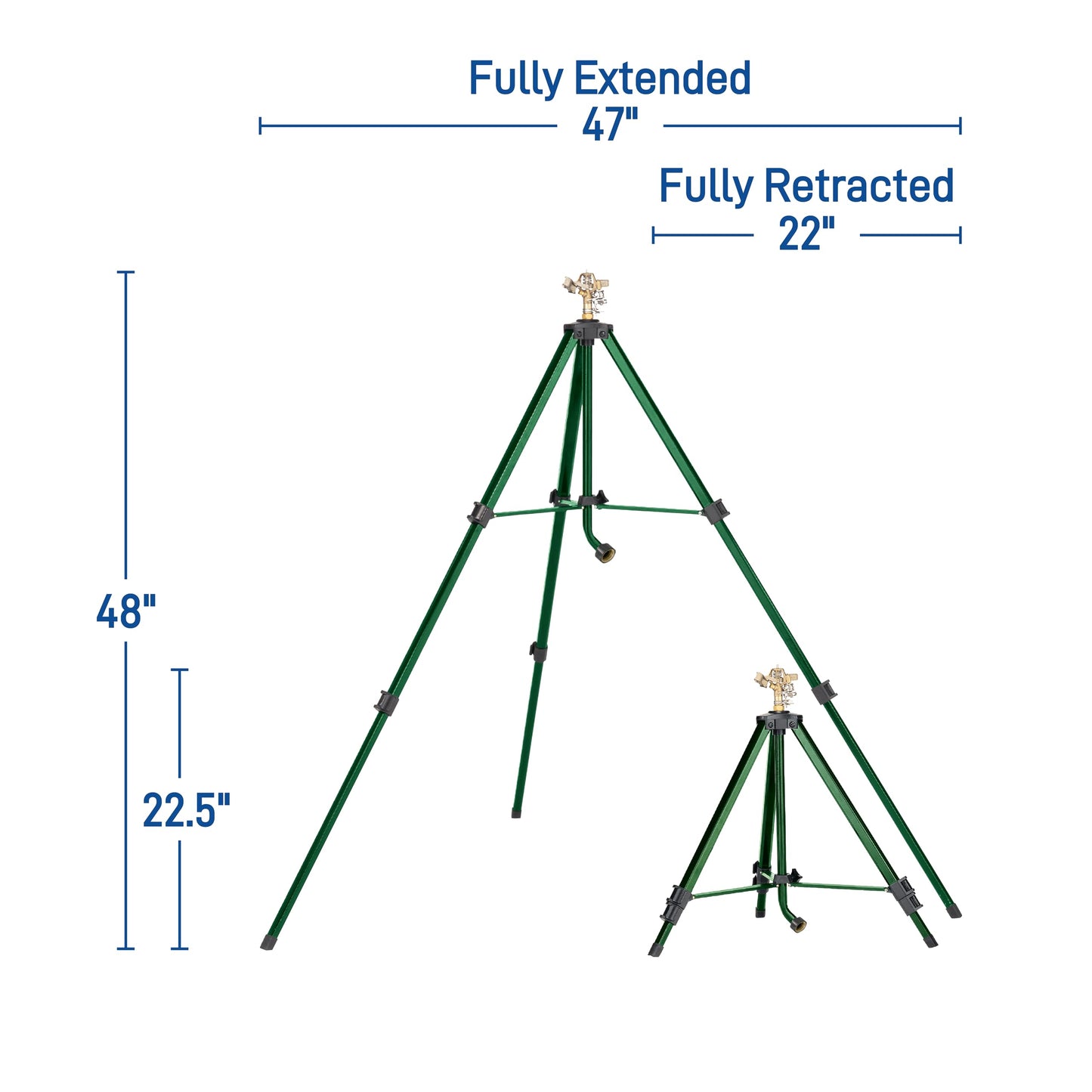Orbit 56667N Zinc Impact Sprinkler on Tripod Base