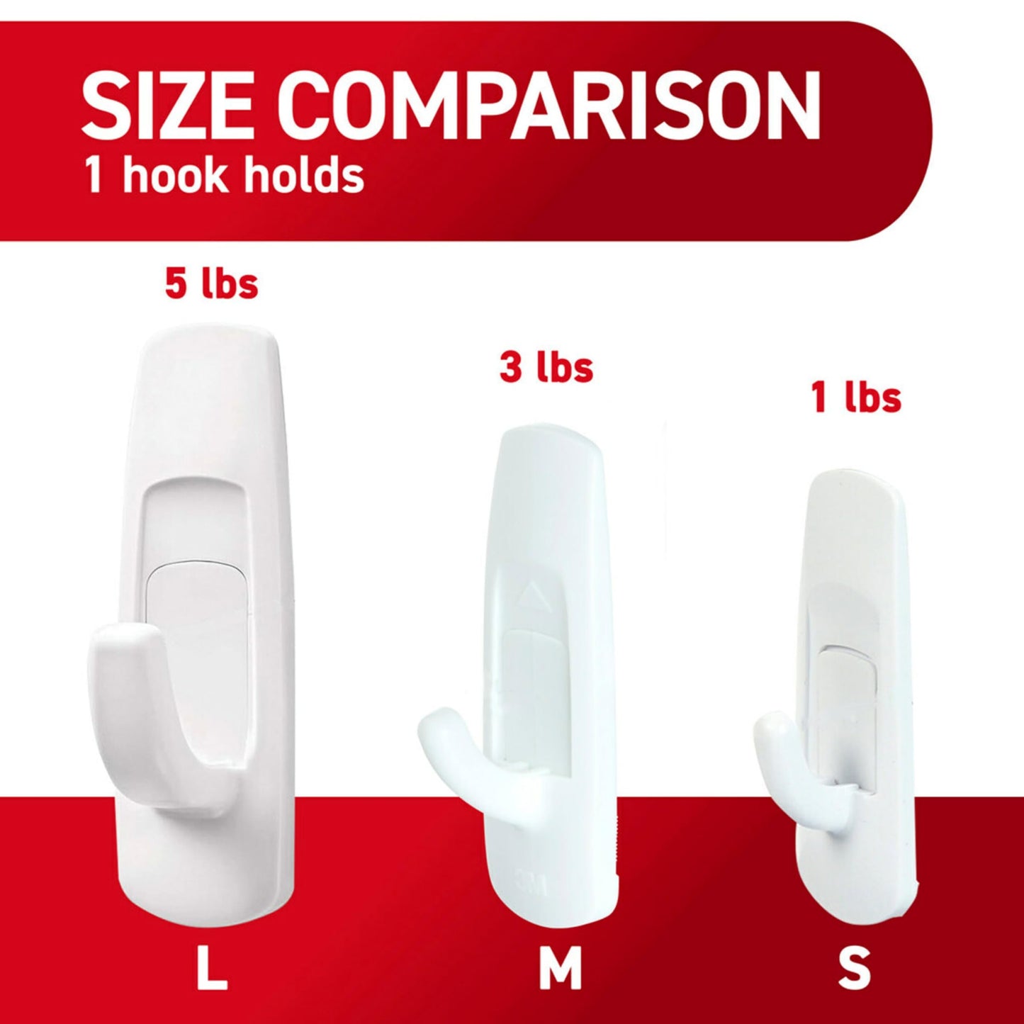 Command 5 lb Large Utility Hooks, 7 Wall Hooks and 12 Command Strips, Damage-Free Hanging with Adhesive Strips, No Tools for Hanging Christmas Decorations