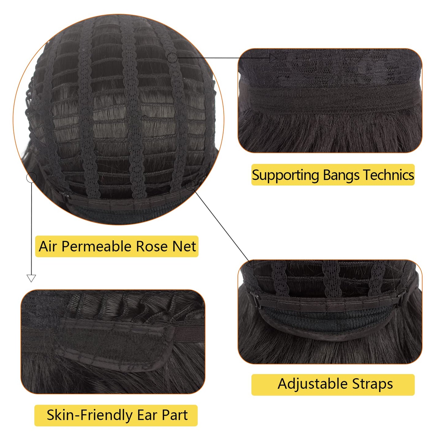 Askuang 80s Costumes for Men and Women 80s Rock Long Black Mullet Wig Halloween Costume Mens Wigs Long Curly Party Funny Wig