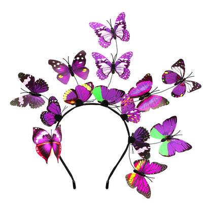 LYL. Ling Halloween Costumes Adult Women，Double-Sided Butterfly Wings Adults，Purple Butterfly Costume for Women，3PCS Fairy Wings Set.