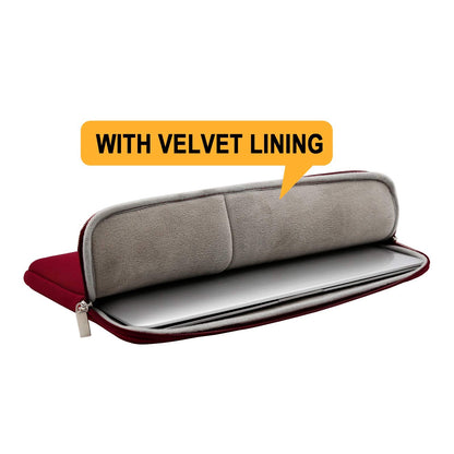 RAINYEAR 14 Inch Laptop Sleeve Compatible with 14" Notebook Computer Chromebook, 15" Macbook Pro M4 M3 M2 Protective Case with Front Pocket & Accessories Pouch(Red,Upgraded Version)