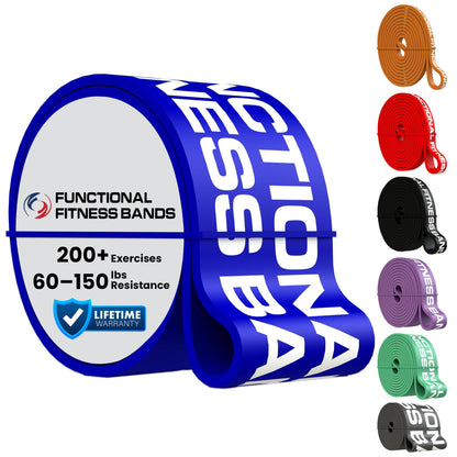Functional Fitness Pull Up Bands Resistance Bands | Exercise Bands for Working Out | Long Stretch Bands for Exercise, Training Bands, Resistance Bands for Stretching Orange 1/4" 5-15 lbs