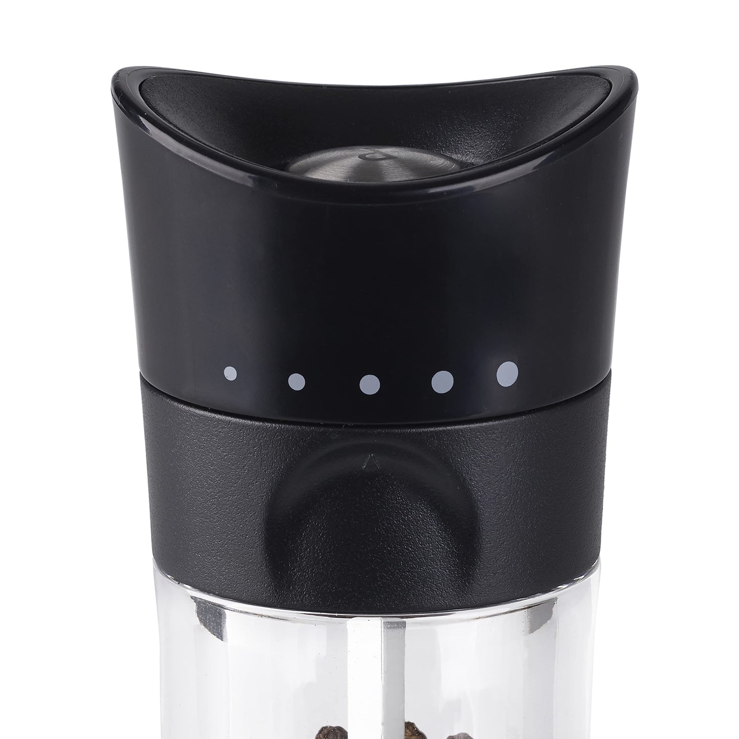 Cole & Mason Harrogate Black Salt and Pepper Grinder Set, Adjustable Ceramic Mechanism, Inverta, ABS Plastic, 154 mm, Gift Set, Includes 2 x Salt and Pepper Mills