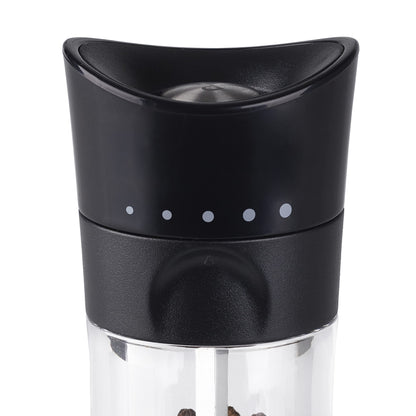 Cole & Mason Harrogate Black Salt and Pepper Grinder Set, Adjustable Ceramic Mechanism, Inverta, ABS Plastic, 154 mm, Gift Set, Includes 2 x Salt and Pepper Mills