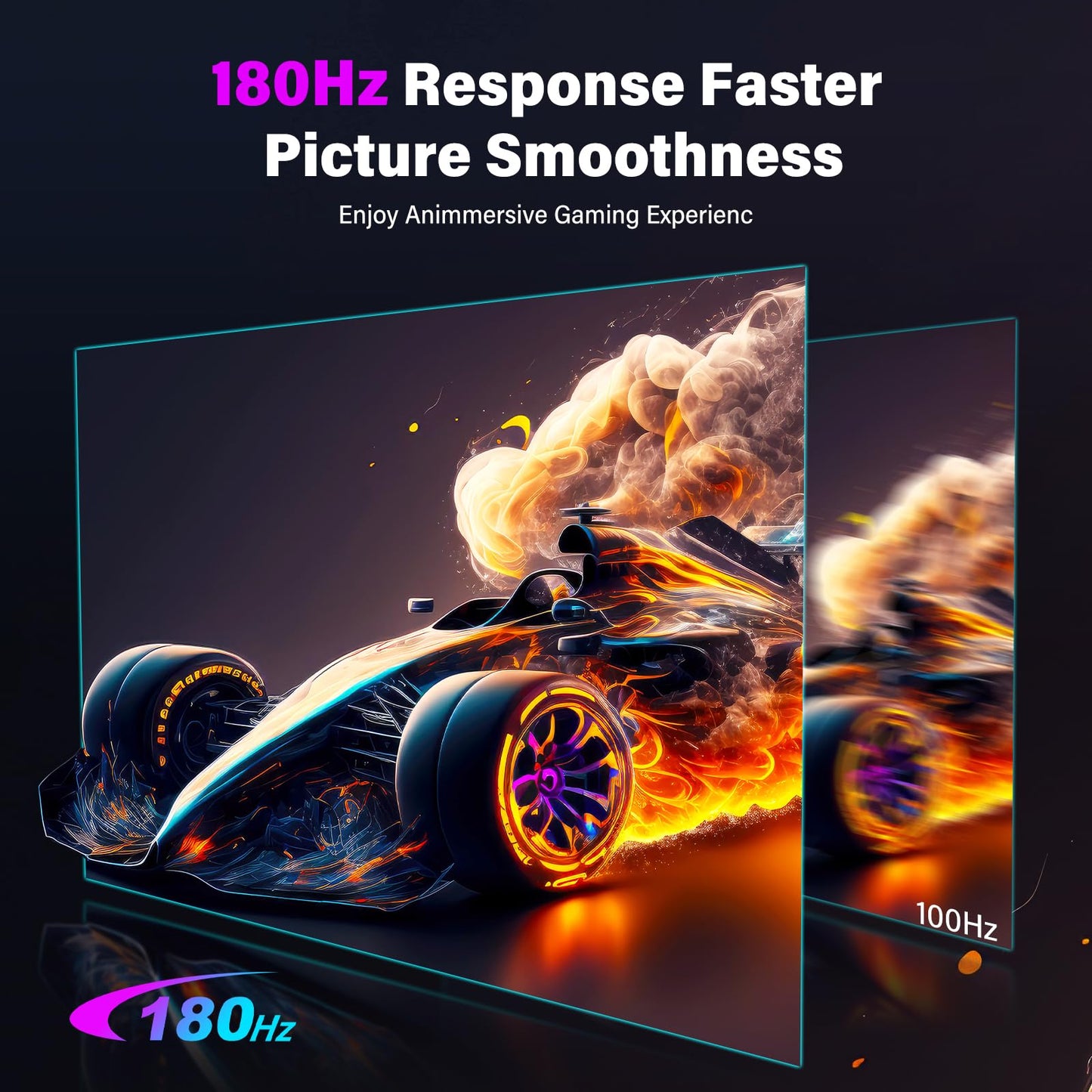 InnoView 23.8" Large Portable Monitor, FHD 144HZ 100% SRGB IPS USB-C HDMI Work Home Gaming Second Monitor 1080P W/180°Adjustable Stand for Laptop, MacBook, Phones