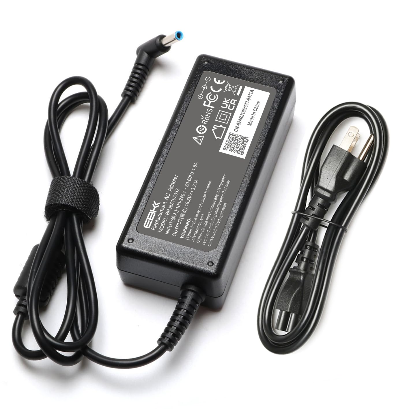 65W Laptop Charger for HP EliteBook Charger 840 850 845 830 820 G8/G7/G6/G5/G4/G3,(Blue Tip) ProBook 640 650 450 430 440 446 455 470 745 735 725 755 with Power Cord