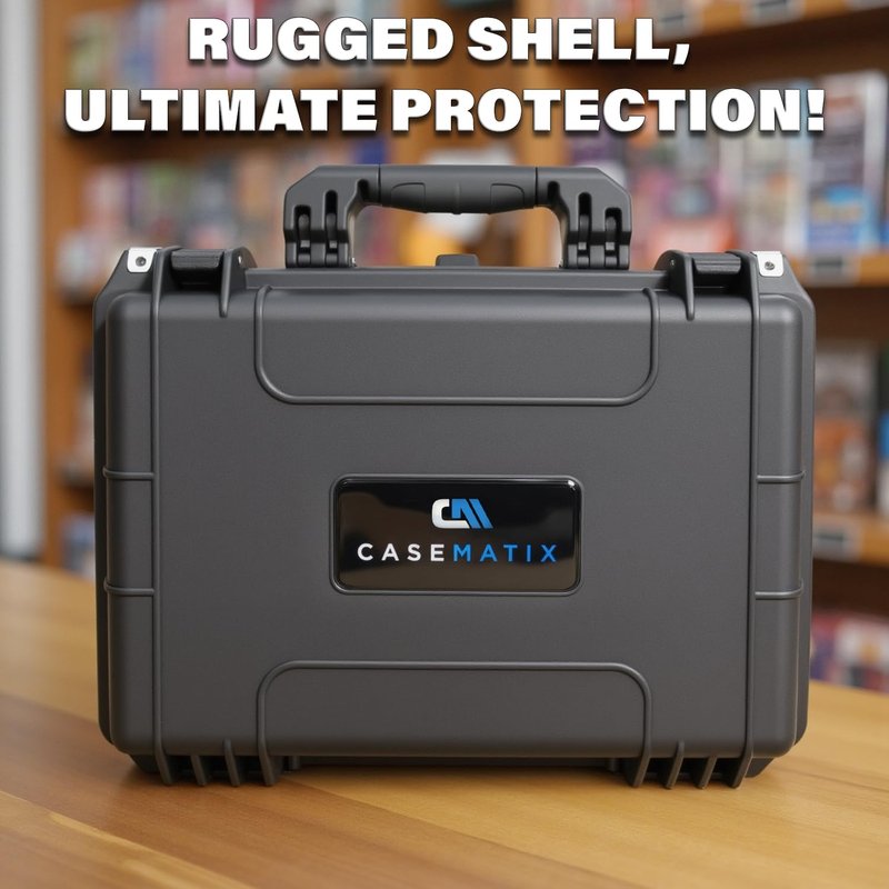CASEMATIX Graded Card Case Compatible with 130+ BGS PSA Graded Sports Trading Cards, Waterproof Graded Slab Card Box with Precision Cut Graded Card Storage Box Foam Dividers