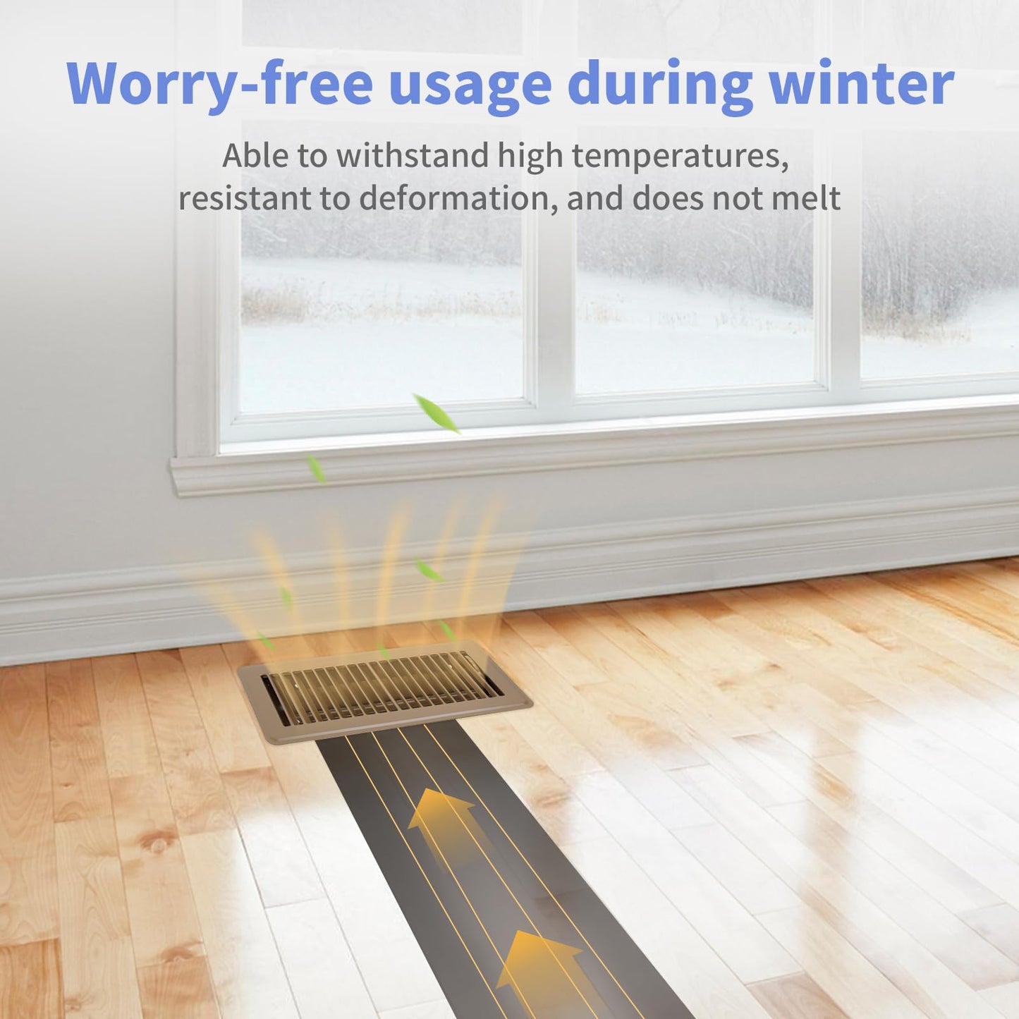 Howeall 4" x 12" Floor Register 2 Pack - Heavy Duty Steel Walkable Floor Vents - Easy Adjust Air Supply Lever - Vent Covers for Home (Brown)