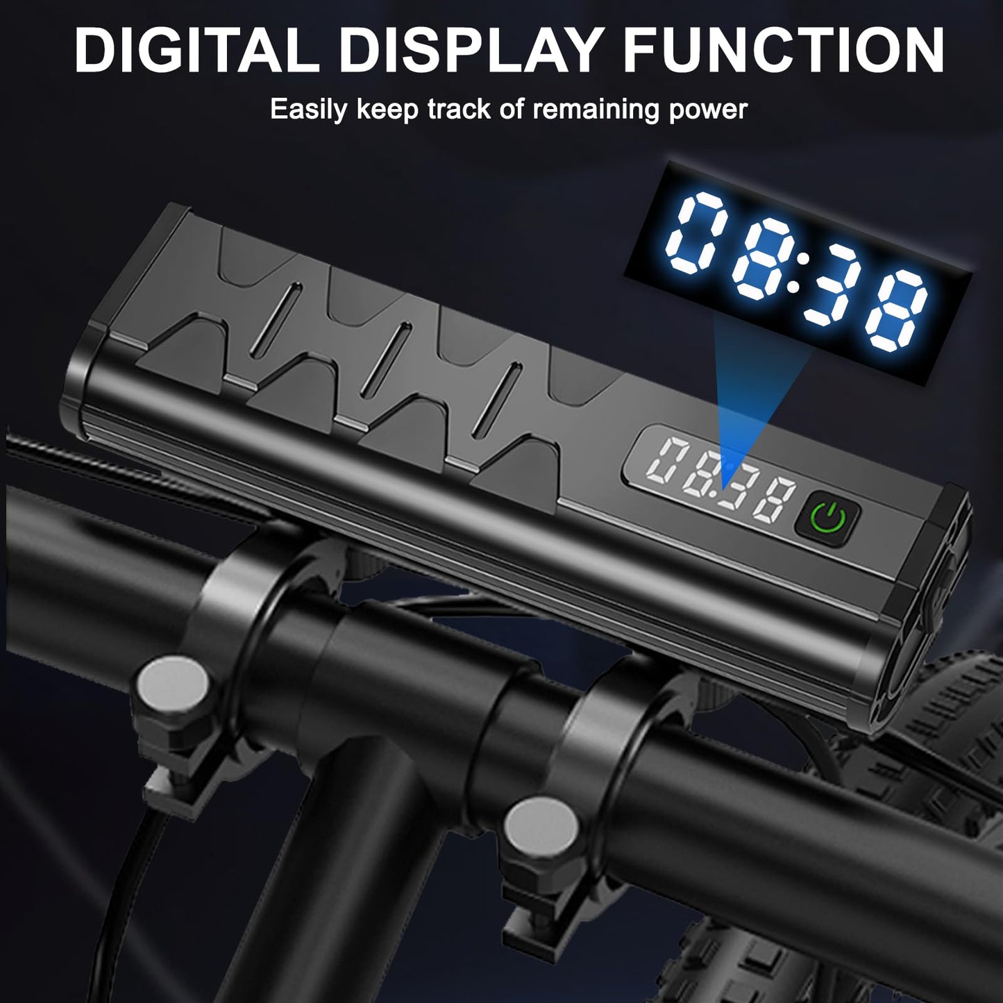 Bike Light for Night Riding, 4800 Lumen Bike Lights with High Beam and Low Beam for Mountain Road, USB Rechargeable Bicycle Headlight, Waterproof Bicycle Headlight with 4 Modes for Commuters Adults