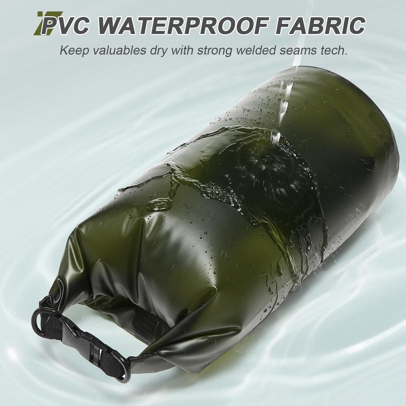 Dry Bags for Kayaking Waterproof, 5L/10L Dry Storage Bag, Roll Top Wet Bag for Swimming, Boating, Fishing,Camping & Beach