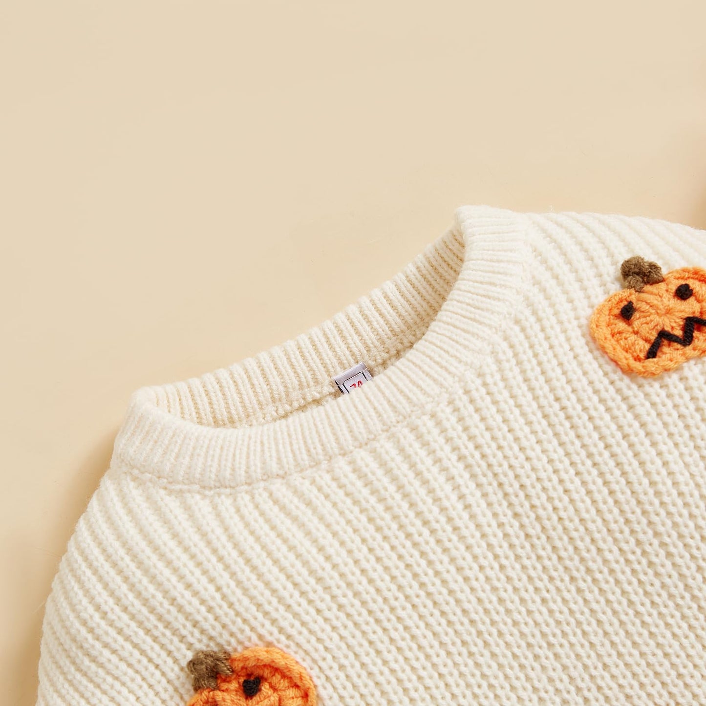 MAYUMMPY Toddler Baby Boy Girl Halloween Sweater Pumpkin Warm Pullover Sweatshirt Knitwear Knitted Fall Winter Clothes (Halloween White, 2-3 Years)