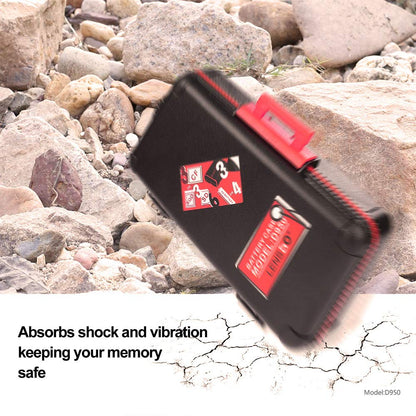 LENSGO Camera Battery Memory Card Case, Memory Card Hard Protector Case Water-Resistant Anti-Shock Compact Camera Battery Card Storage Box for 3 Camera Batteries 3 XQD or 3 CF Cards 6 SD Cards (Red)
