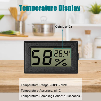 EEEKit 8 Pack Digital Thermometer Hygrometer, Indoor Temperature Humidity Sensor Monitor for Greenhouse Office, Celsius