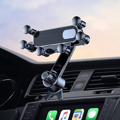 Car Phone Holder with 6-Point Extension Arm – Long Reach Adjustable Car Mount for Dashboard or Windshield, Ideal Phone Holder for Trucks, SUVs, and Sedans