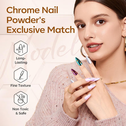 modelones Builder Nail Gel with Gel Top Coat, 3Pcs Clear Builder Nail Kit for Thickening Apex Building Extension Rhinestone Gel Tips Glue, U/V LED Lamp Cured for Home DIY Salon Girls
