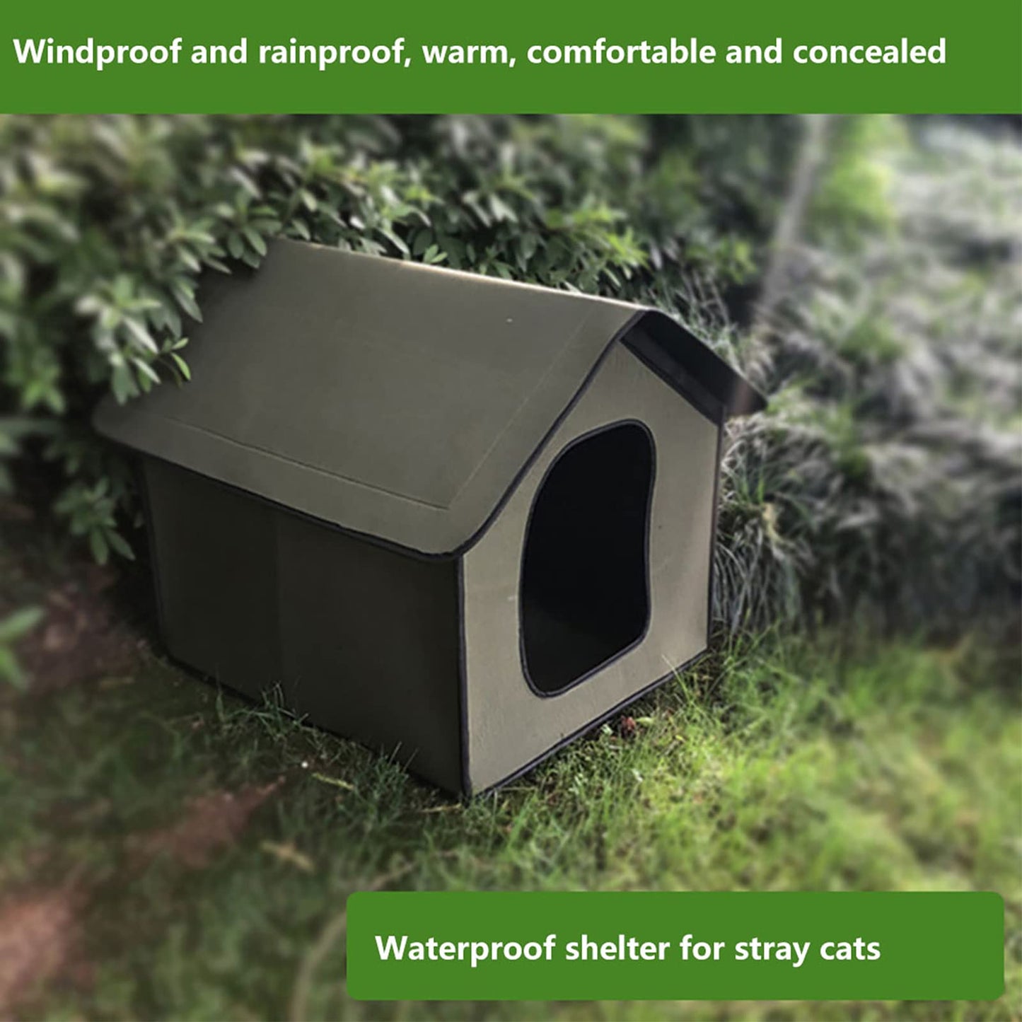 Pet Outdoor Villa - Waterproof & Rainproof Dog & Cat House, Collapsible & Foldable Pet Shelter