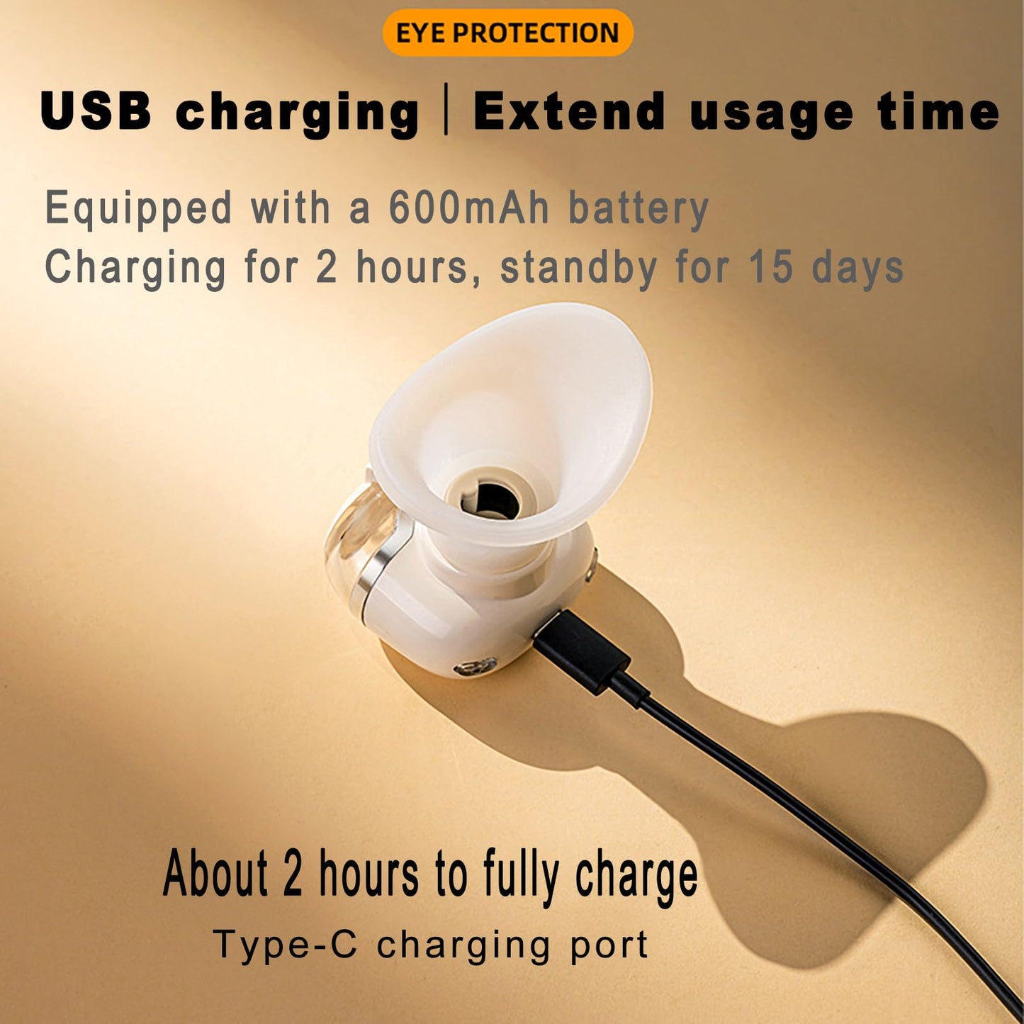 Johncase Heated Eye Sprayer for Dry Eyes Relief Mist Steamer Portable Warm Compress Eyes Mister for Eyelid,Eye Skin SPA Eye Steam Relief Dry Eyes and Stye Mini Eye Drops Tool