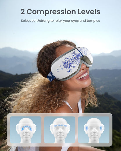 RENPHO Eye Massager with Heat, Valentines Day Gifts for Her Him Birthday Gifts for Women Mom, FSA Eligible HSA Eye Mask for Migraine,Sleep Mask for Dry Eyes Relax, Handheld Massager Eyeris 1