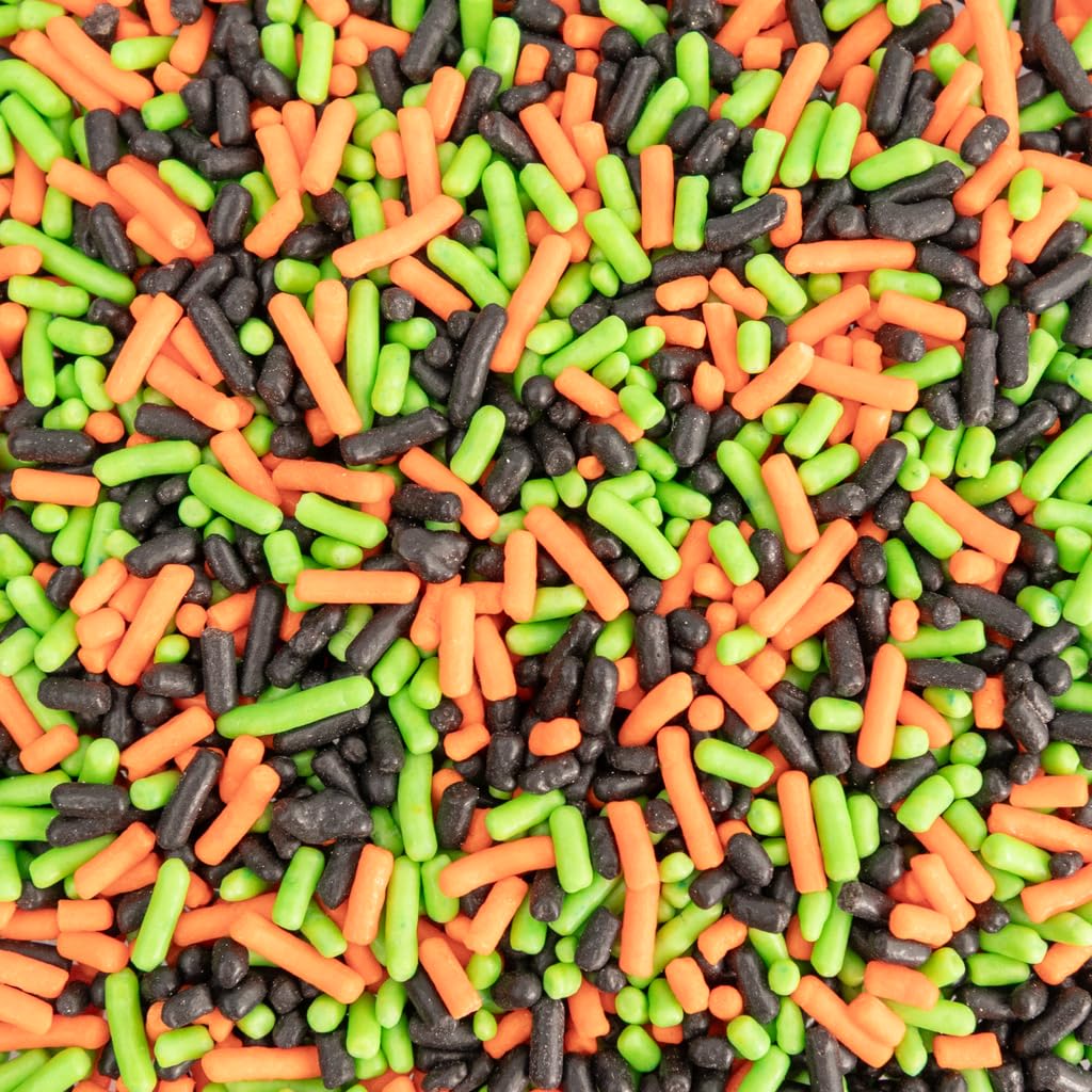Cake Mate Halloween Sprinkles for Desserts - Black, Orange and Green Sprinkle Blend, 26oz Bottle with Easy Pour Lid, Great for Baking or Decorating Cookies, Icecream, Brownies and more
