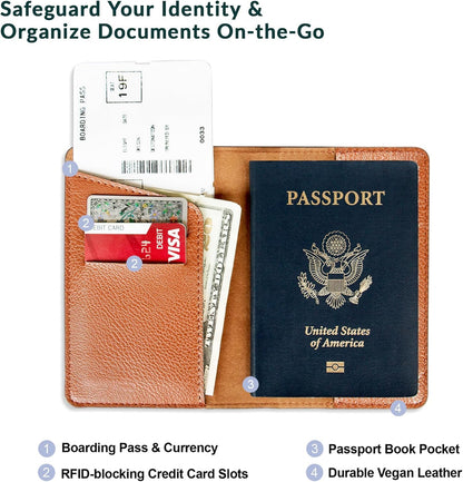 RFID Passport Holder Travel Wallet - And So The Adventure Begins (Not Customized)