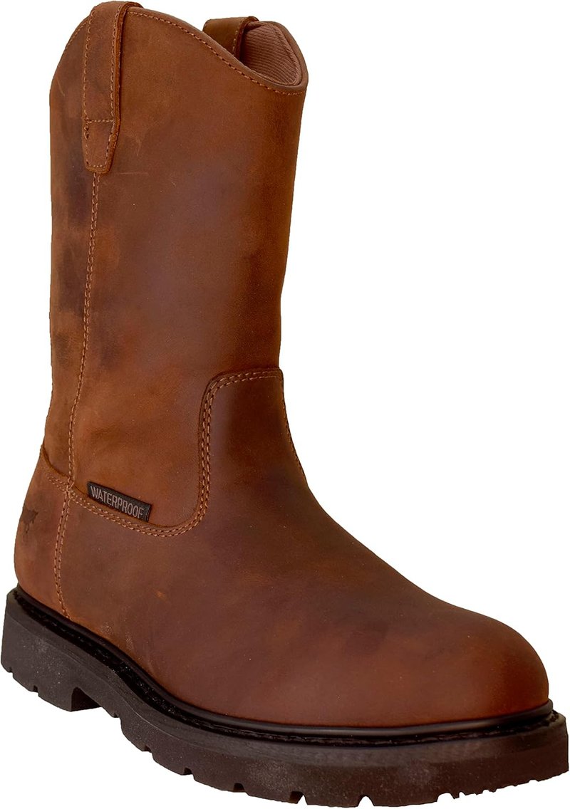 Golden Fox 12" Work Boot - Lightweight Wellington Wedge for Construction & Farming