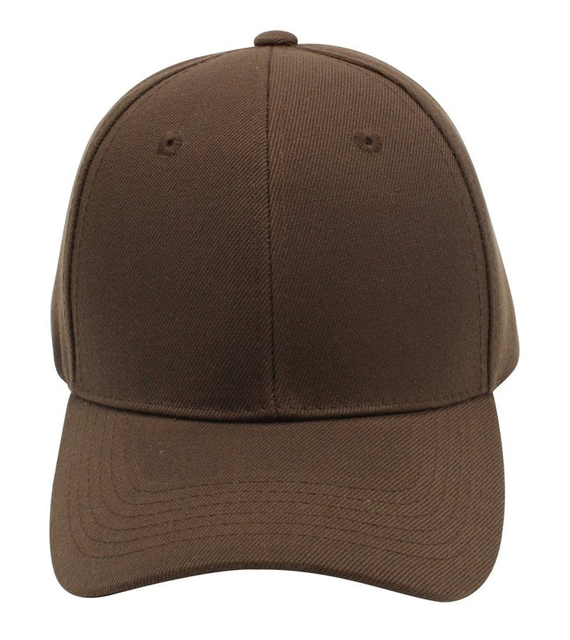 Baseball Cap Hat Men Women - Classic Adjustable Plain Blank, DBR Dark Brown