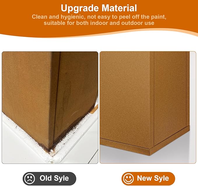 Corten Steel Planter Box 32"x16"x16", Metal Planter Spliced Flower Pot with Partitions, Outdoor & Indoor Large Rectangular Planter Box for Porch, Patio, Garden, Commercial Décor
