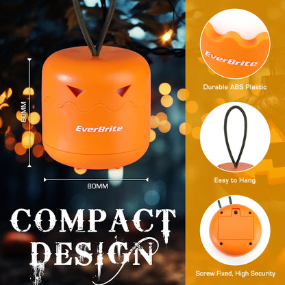 EverBrite 6-Pack Halloween Pumpkin Lantern, Collapsible Jack O Lantern Pumpkins with Lanyard, Halloween Party Favors, Light up Pumpkin Outdoor for Halloween Party Decoration, Battery Included