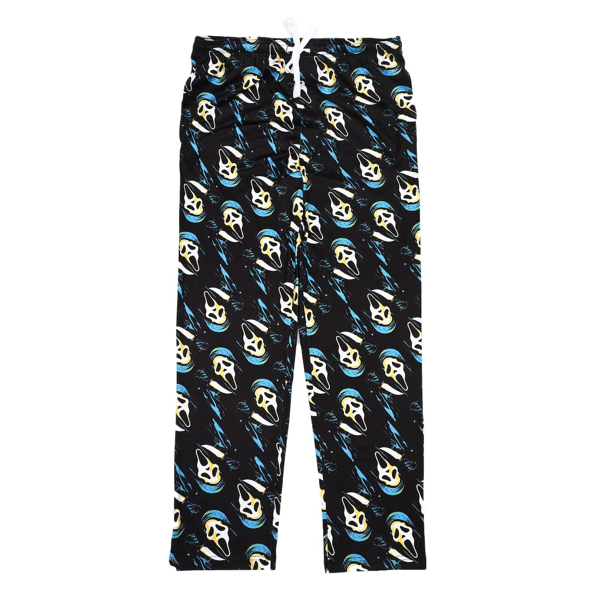 Bioworld Ghostface Repeat Print Men's Black Sleep Pajama Pants-XL