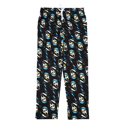 Bioworld Ghostface Repeat Print Men's Black Sleep Pajama Pants-XL