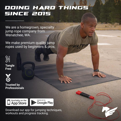 Fit Plus Pro Freestyle PVC Jump Rope for Tricks - Unbreakable 8" Long Handles with Non-Slip Grip Tape - Premium Adult Jump Ropes for Fitness - Lightweight Cardio Boxing Skipping Jump Rope