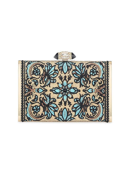 Judith Leiber Couture, Crystal-Embellished Convertible Clutch, Champagne Prosecco Multi