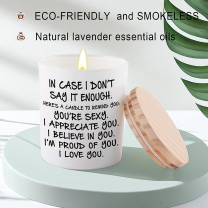 BFJLIFE Candles Gifts for Her Funny Novelty Unique Valentines Mothers Day Anniversary Birthday Christmas Gifts for Her Girlfriend Wife Women Stocking Stuffers Lavender Scented Soy Candle