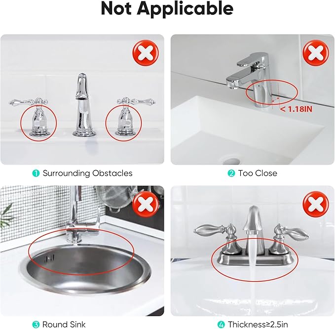 24'' Faucet Mat for Kitchen Sink Faucet Mat Kitchen Sink Splash Guard Silicone