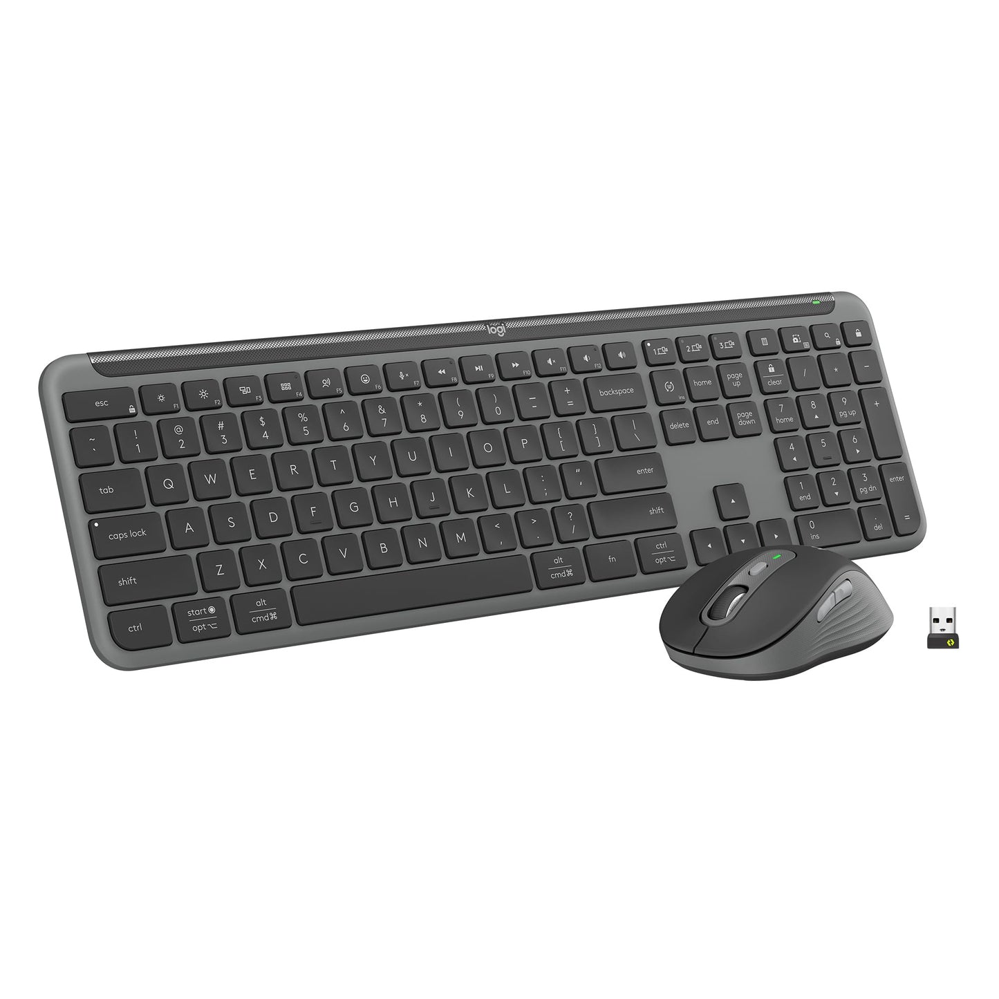 Logitech Signature Slim K950 Wireless Keyboard, Sleek Design, Switch Typing Between Devices, Quiet Typing, Bluetooth, Multi-OS, Windows, Mac, Chrome - Graphite
