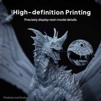ELEGOO Saturn 4 Ultra 16K Resin 3D Printer with Flip-up Lid, Smart Tank Heating at 30 °C, 150mm/h High Speed Printing, Large Printing Size of 211.68 × 118.37× 220 mm³