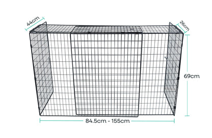 Safetots Original Fireguard, Premium Child & Pet Safety Barrier for Fireplaces, Adjustable 84.5cm - 155cm Width, Easy Install, Baby and Toddler Safety Fire Guard