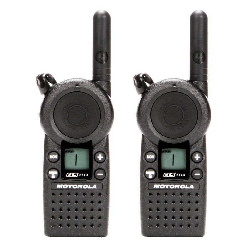 2 Pack of Motorola CLS1110 Two Way Radio Walkie Talkies (UHF) Black